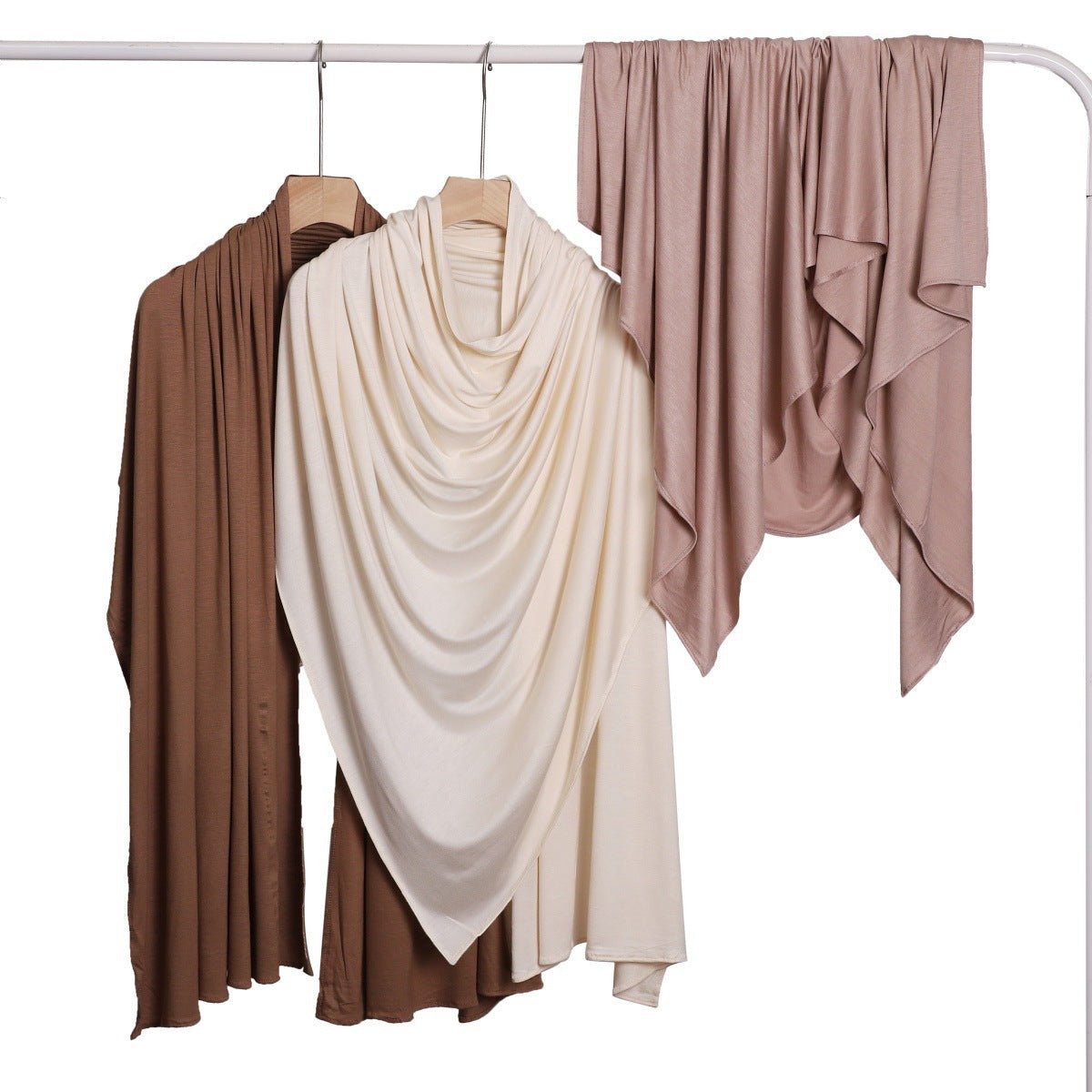 Mercerized Cotton Hijab Scarf - Breathable & Soft Modal Edge Wrap (MH121) - Mariam's Collection