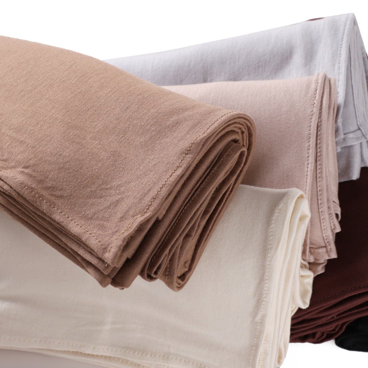 Mercerized Cotton Hijab Scarf - Breathable & Soft Modal Edge Wrap (MH121) - Mariam's Collection