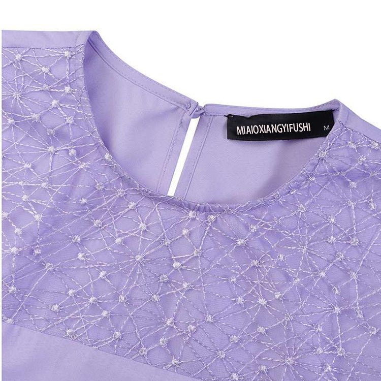 Mesh Panel Stretch Abaya with Belt(MA365) - Mariam's Collection