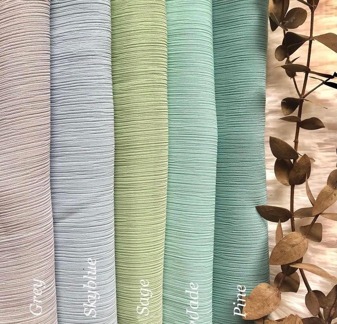 MH003 Crepe Scarf Crinkle Chiffon Hijab for Women Shawls Ripple Pleated - Mariam's Collection