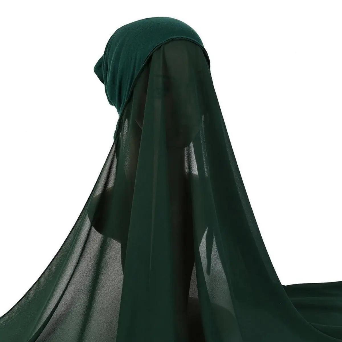 MH004 Chiffon Instant Hijab with Modal Undercap - Mariam's Collection