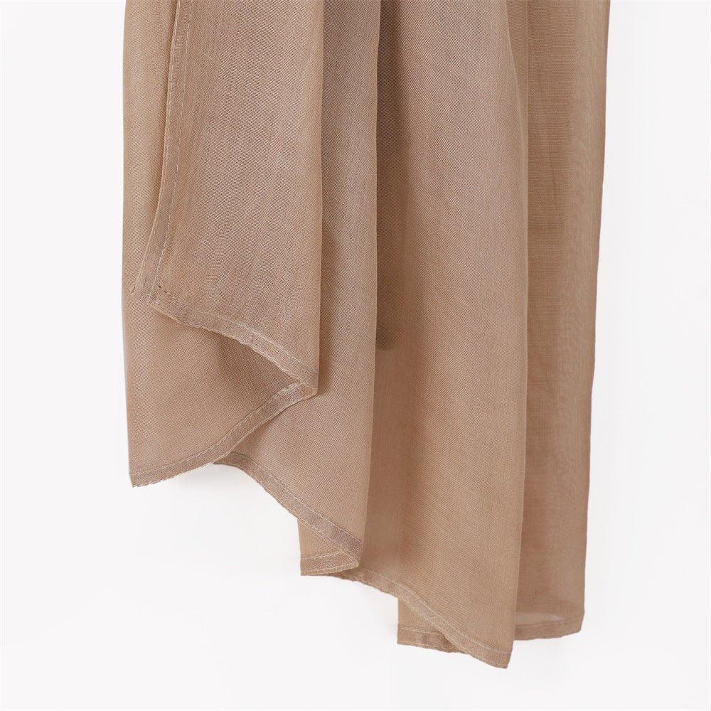 MH054 Rayon Solid Color Wide Brim Cotton Hijab - Mariam's Collection