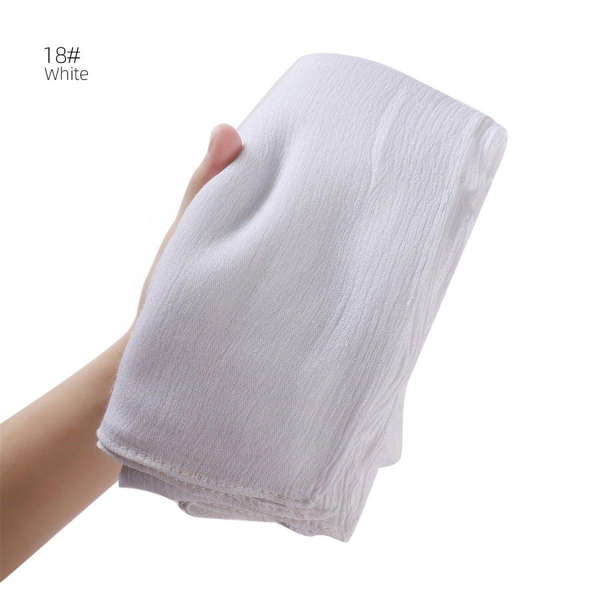 MH056 Simple Pleated Rayon Hijab - Mariam's Collection