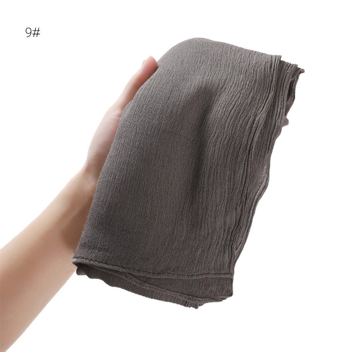 MH056 Simple Pleated Rayon Hijab - Mariam's Collection