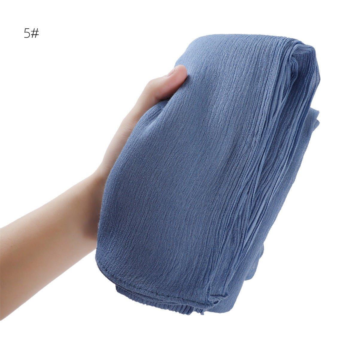 MH056 Simple Pleated Rayon Hijab - Mariam's Collection