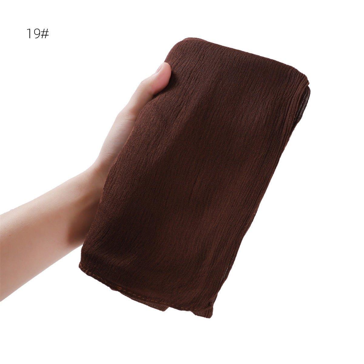 MH056 Simple Pleated Rayon Hijab - Mariam's Collection