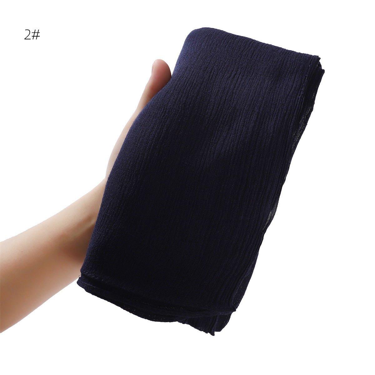 MH056 Simple Pleated Rayon Hijab - Mariam's Collection