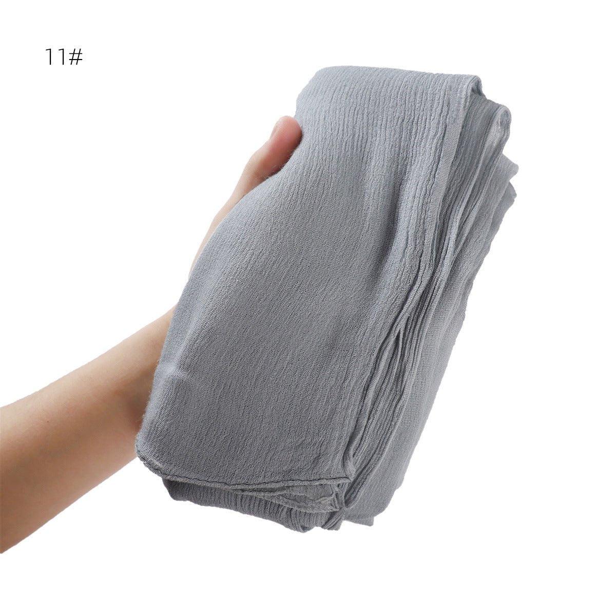 MH056 Simple Pleated Rayon Hijab - Mariam's Collection