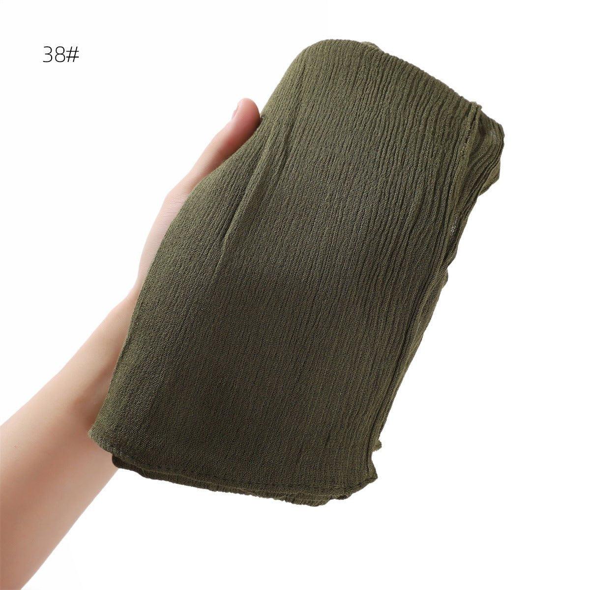 MH056 Simple Pleated Rayon Hijab - Mariam's Collection