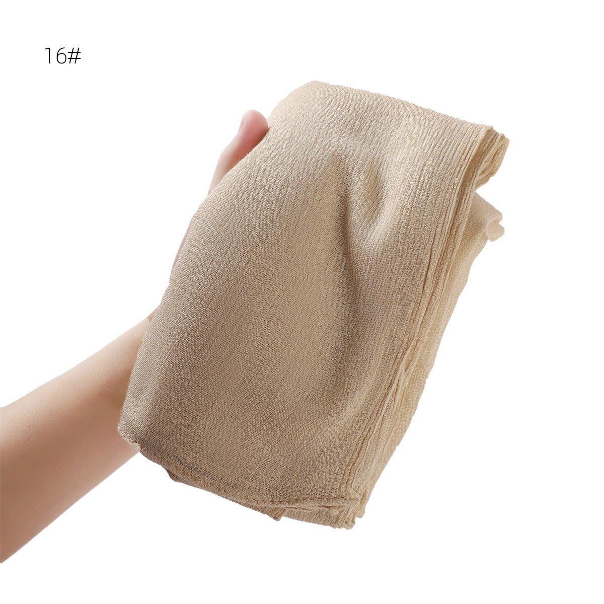 MH056 Simple Pleated Rayon Hijab - Mariam's Collection