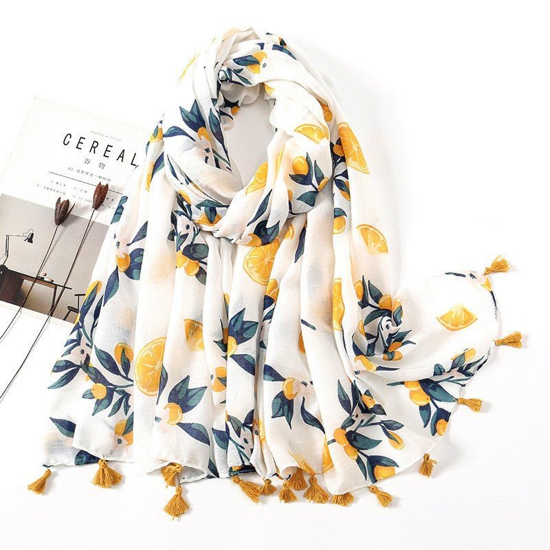 MH071 Cotton And Linen Printed Hijab - Mariam's Collection