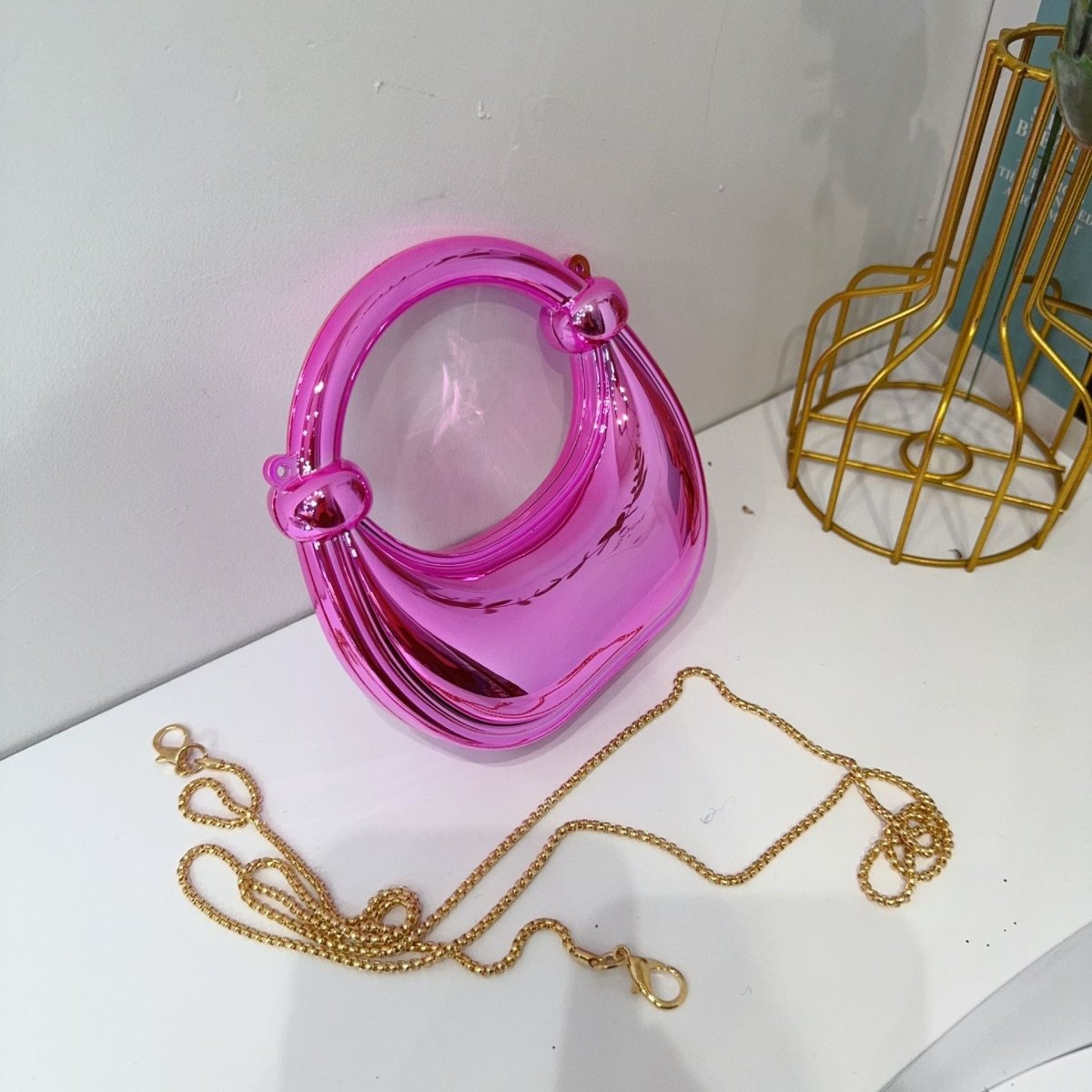 Mini Acrylic Crescent Bag Versatile Stylish Clutch Bag (MAC336) - Mariam's Collection