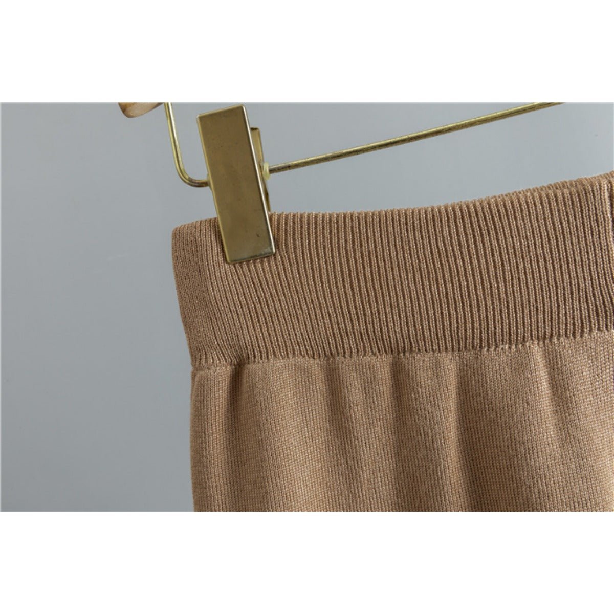 Minimalist Geometric Trim Knit Three - Piece Set. (MS088) - Mariam's Collection