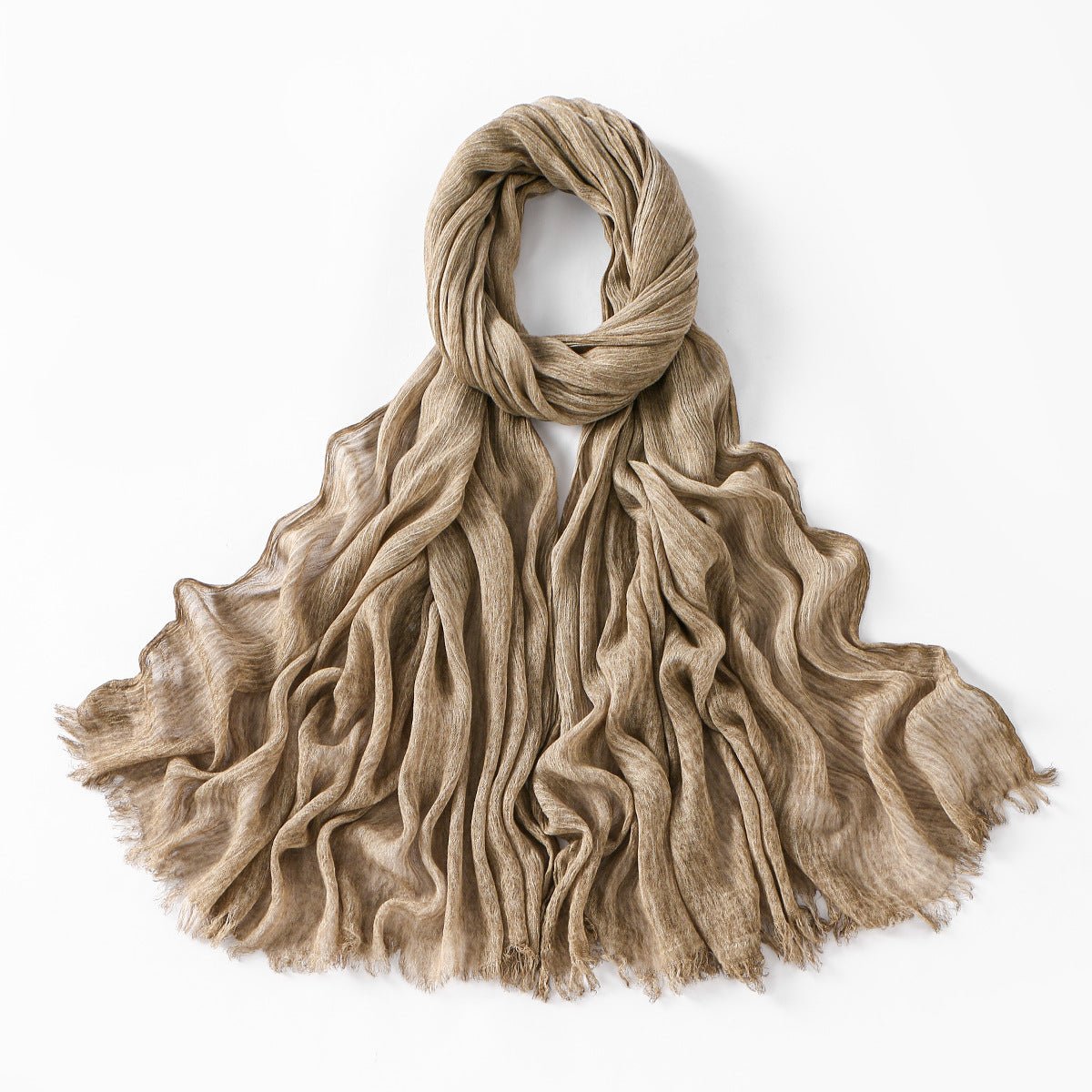 Minimalist Solid Color Pleated Hijab (MH184) - Mariam's Collection