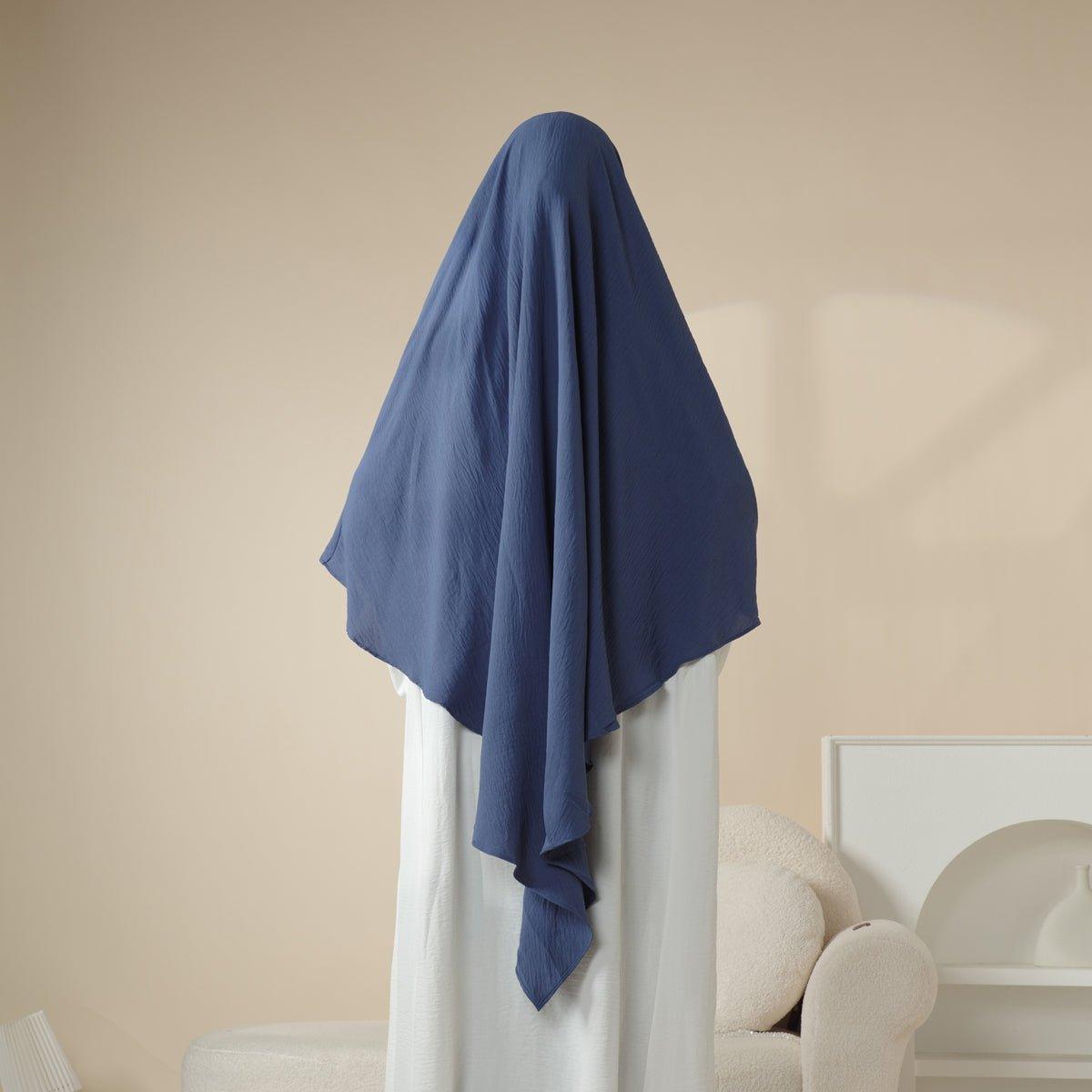 MK005 Crepe One Layer Khimar - Mariam's Collection