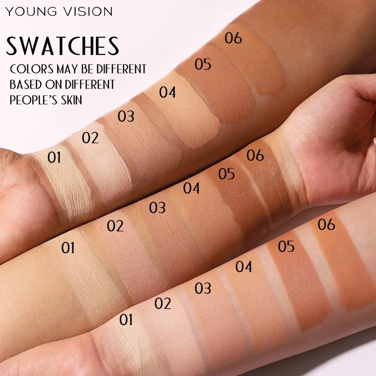 MMU001 YOUNG VISION Liquid Luninous Foundation Full Coverage Matte Finish - Mariam's Collection