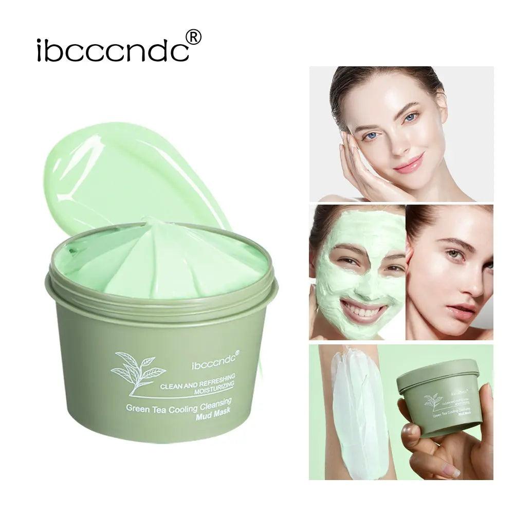 MMU016 ibcccndc Green Tea Cooling Cleansing Mud Mask - Mariam's Collection