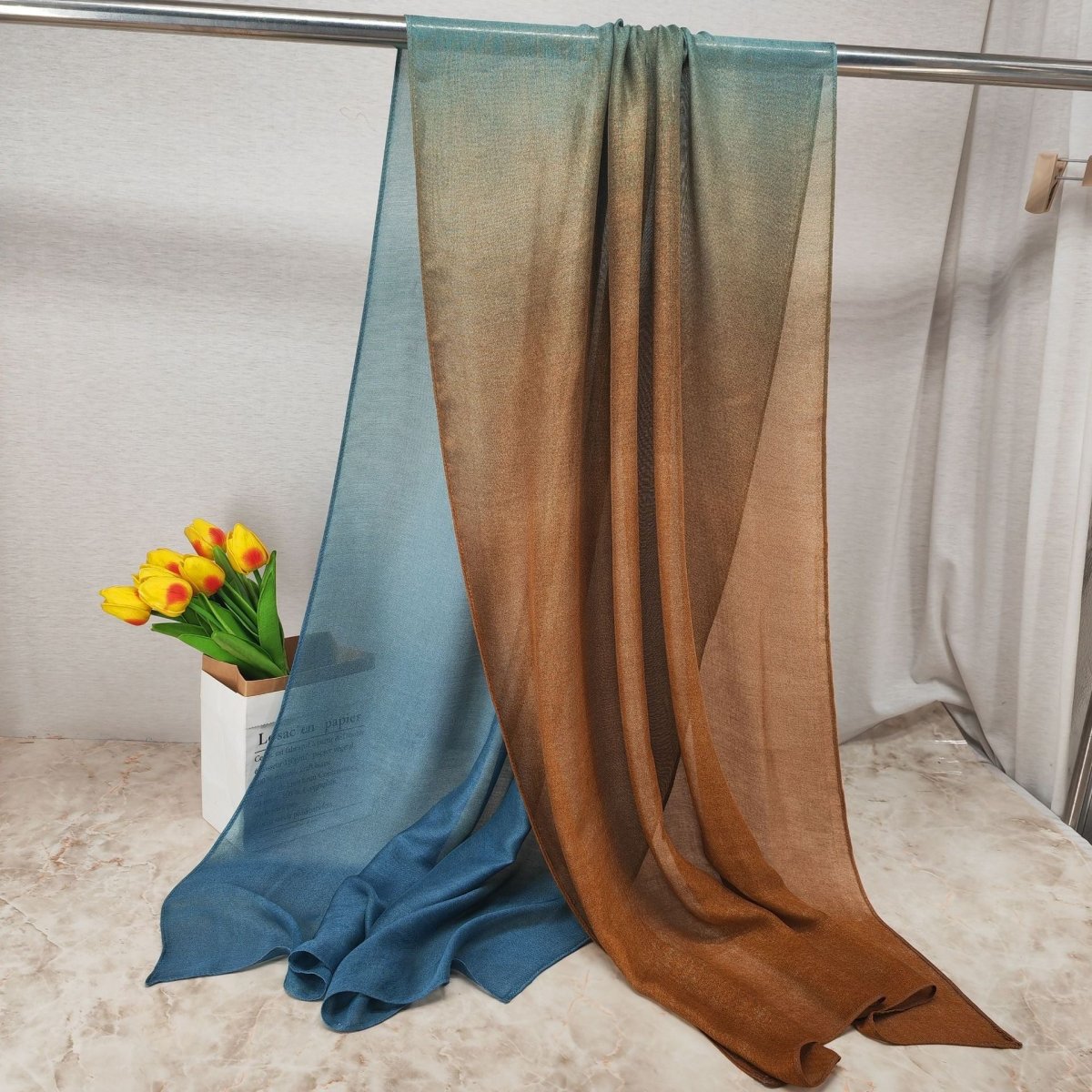 Modal Gradient Soft Hijab Color Transition Hijab (MH162) - Mariam's Collection