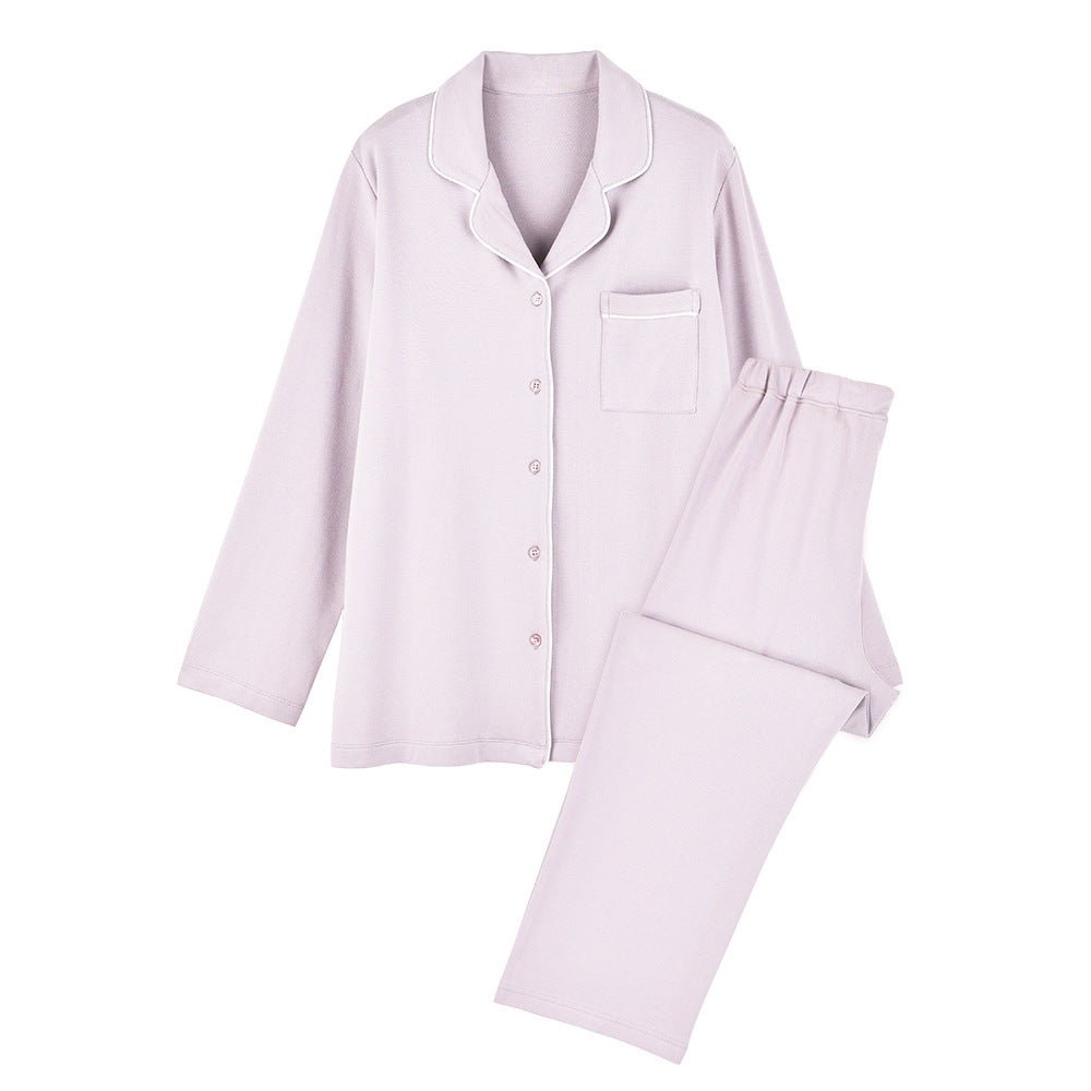Modal Mixed Cotton Knitted Pajamas Couple Loungewear Set Soft and Smooth (MS085) - Mariam's Collection