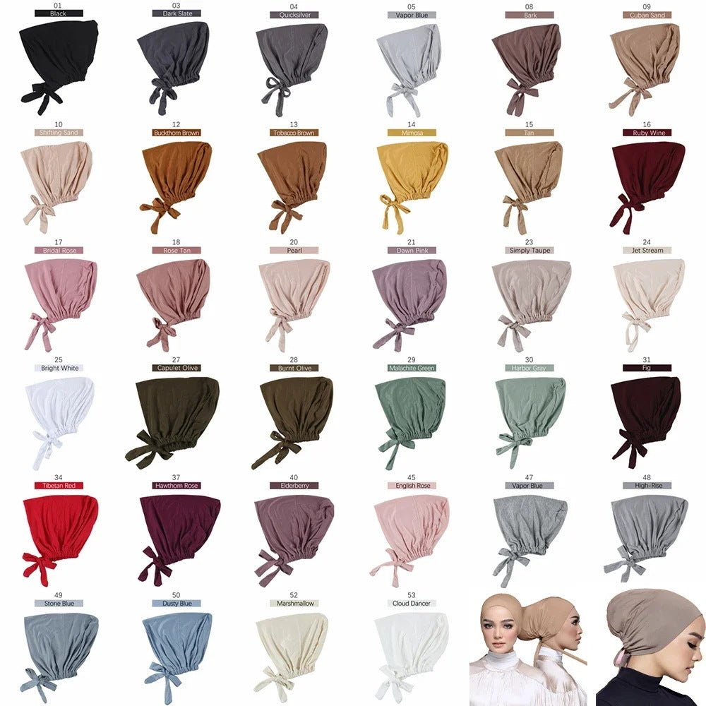 Modal Tie - Back Under Cap | Adjustable Hijab Bonnet(MH200) - Mariam's Collection