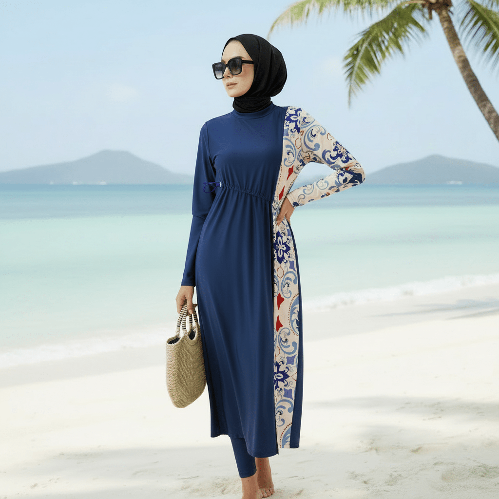 muslim swim dress obaSeteck Modest Swimwear for Women Islamic Swimming Costume Burkini Swimsuit Hijab Swimming Suit(S, Z1) : Clothing, Shoes & Jewelry accepted by Islamic/shariah values Hijab Full Cover Swimming Dress