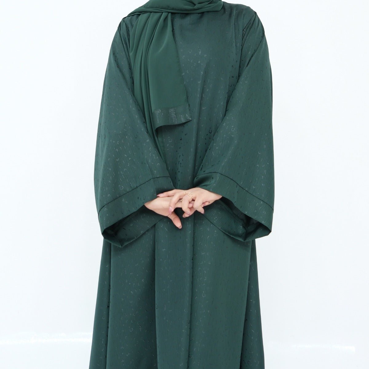 Modest Elegant Solid Color Abaya Robe with Wide Sleeves & Detachable Belt(MA279) - Mariam's Collection
