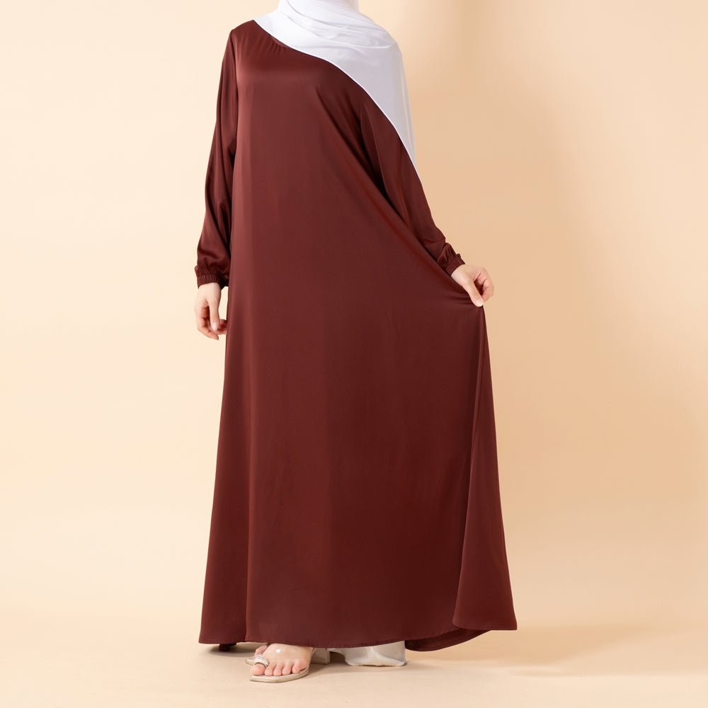 Modest Luxury Premium Satin Abaya | Umbrella Cut Abaya(MA311) - Mariam's Collection