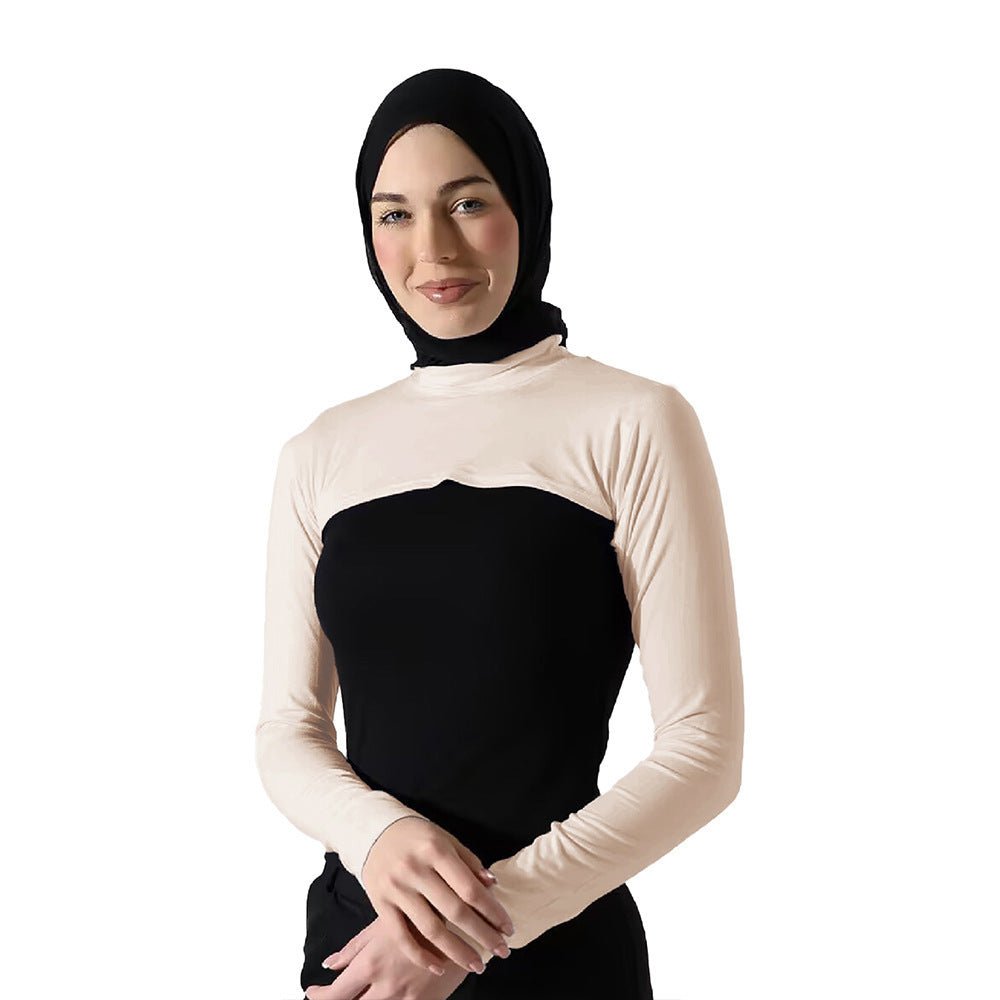🎁 Modest Shoulder - Cover Base Layer Versatile Sleeveless Inner Top with Attached Sleeves | One Size (MAC409) (100% off) - Mariam's Collection