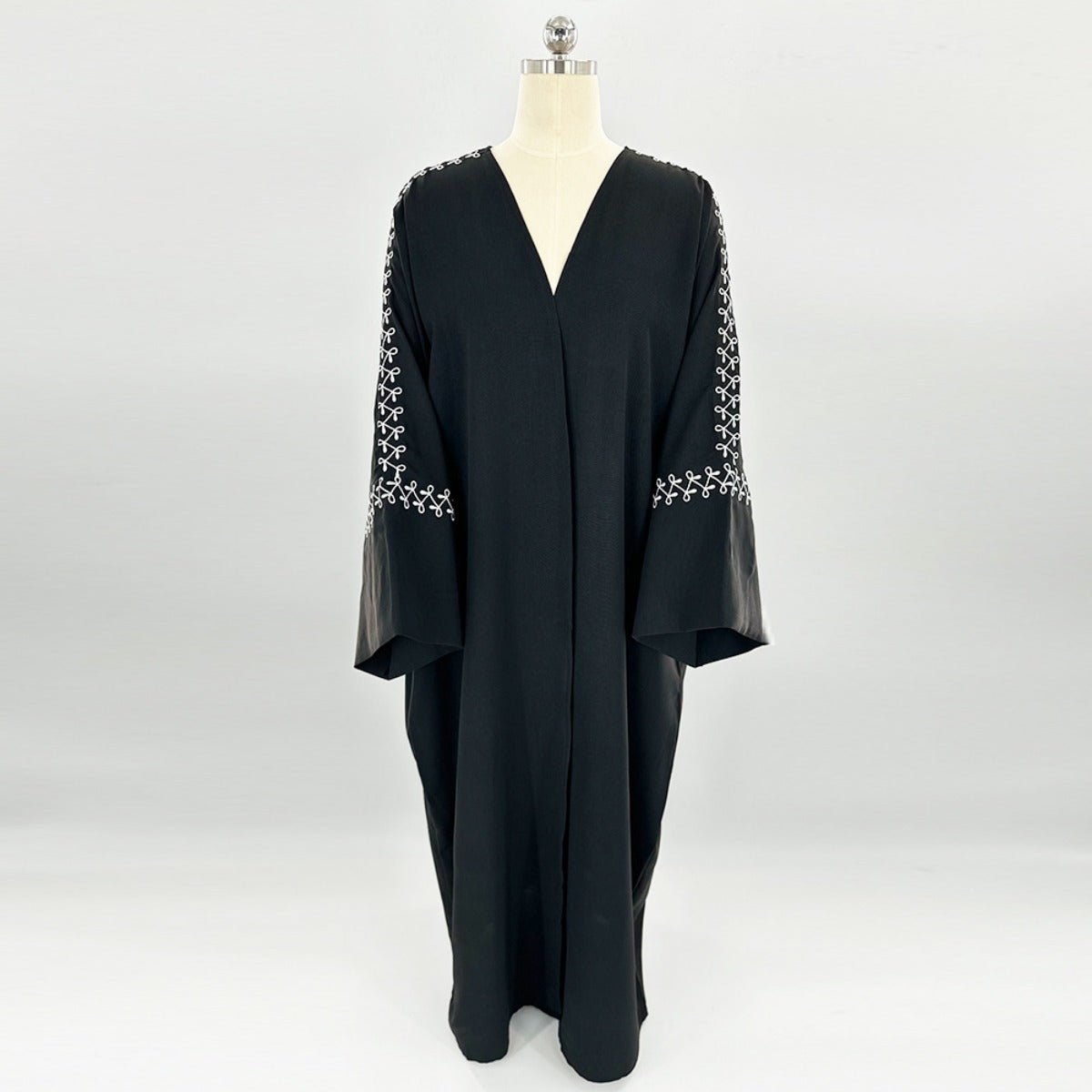 Moonlight Embroidered Abaya Set | Batwing Sleeve Robe with Matching Hijab. (MOA183) - Mariam's Collection