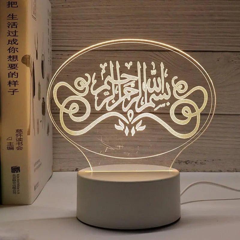 MR012 Ramadan 3D Led Night Light,USB 16 Color Change Remote Control Light - Mariam's Collection