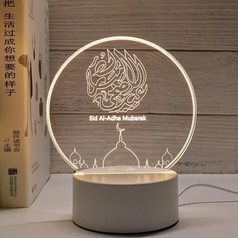 MR012 Ramadan 3D Led Night Light,USB 16 Color Change Remote Control Light - Mariam's Collection