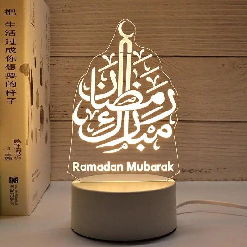 MR012 Ramadan 3D Led Night Light,USB 16 Color Change Remote Control Light - Mariam's Collection