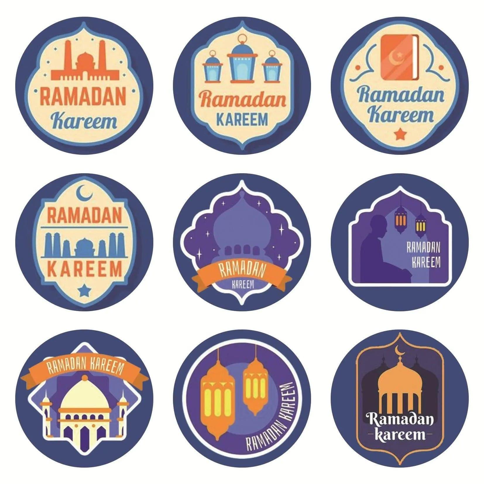 MR014 Ramadan Sticker, 90 Pcs Stickers Eid Mubarak Decoration - Mariam's Collection