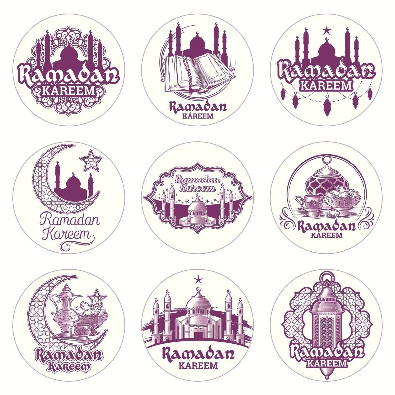 MR014 Ramadan Sticker, 90 Pcs Stickers Eid Mubarak Decoration - Mariam's Collection