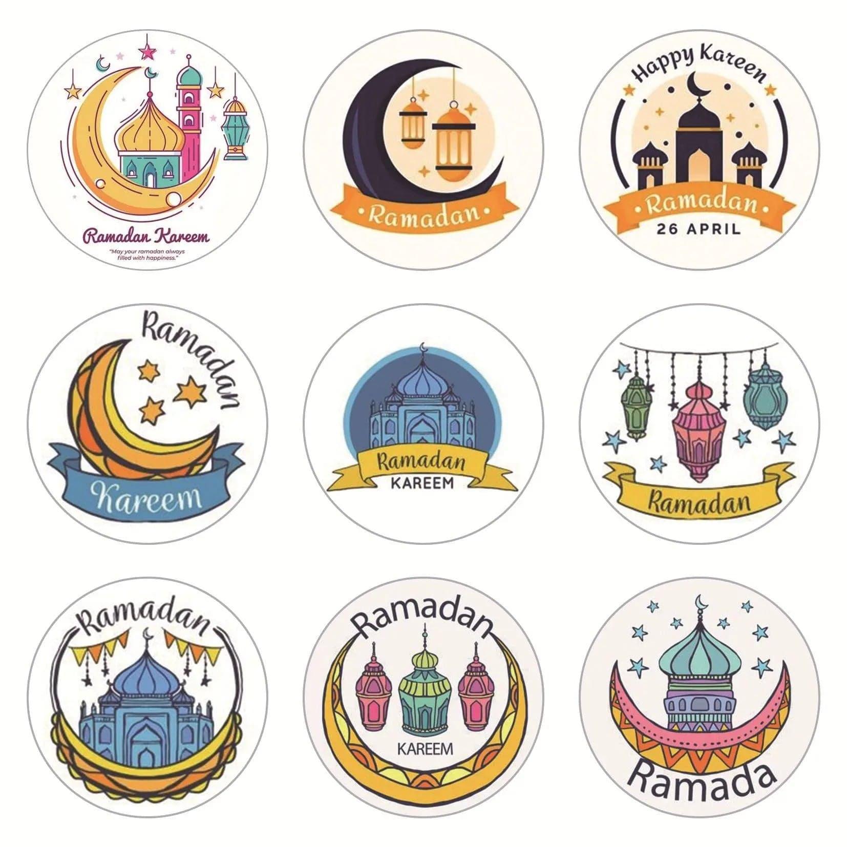 MR014 Ramadan Sticker, 90 Pcs Stickers Eid Mubarak Decoration - Mariam's Collection