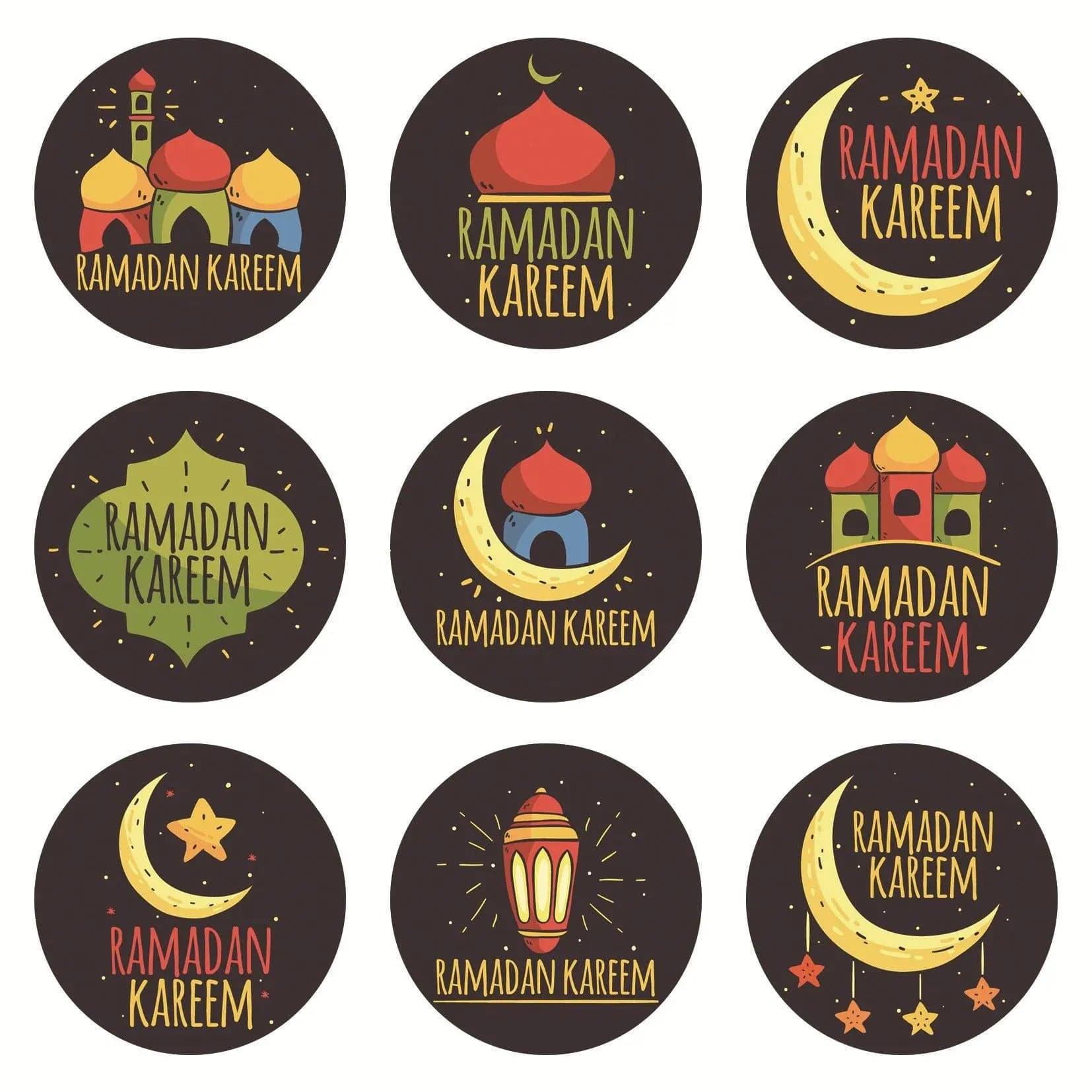 MR014 Ramadan Sticker, 90 Pcs Stickers Eid Mubarak Decoration - Mariam's Collection
