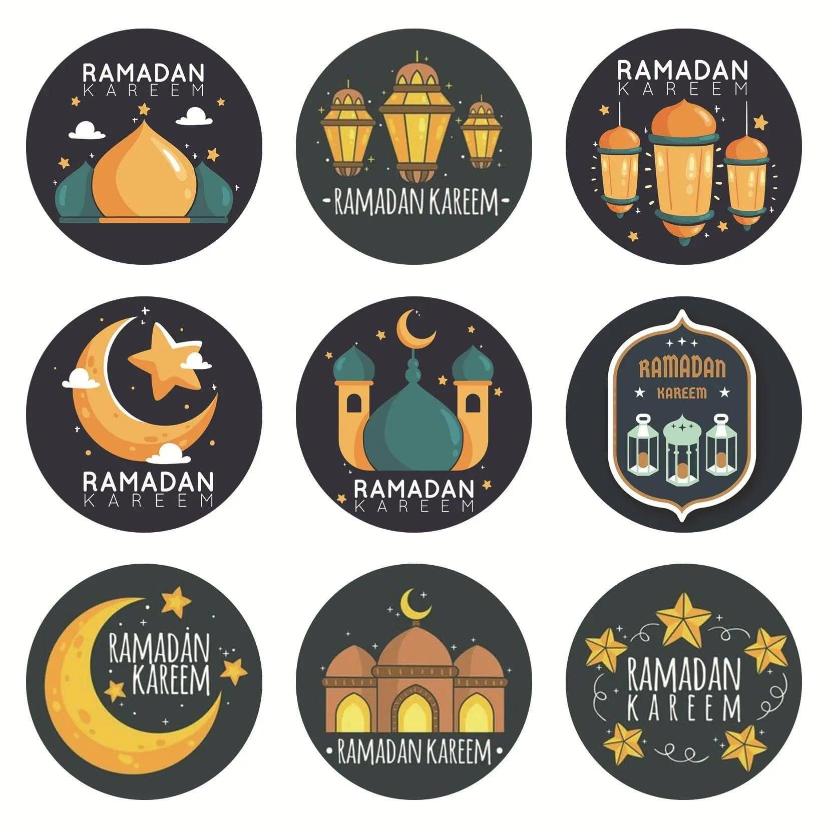 MR014 Ramadan Sticker, 90 Pcs Stickers Eid Mubarak Decoration - Mariam's Collection