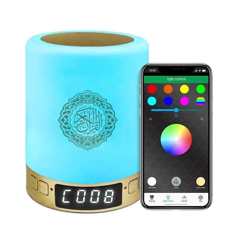 MR031 Bluetooth Quran Speaker Lamp SQ122, Nightlight Smart App Controls Player - Mariam's Collection