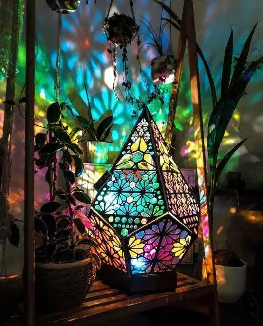 MR034 Polar Star Projection Lamp, Diamond Wooden Colorful Decoration - Mariam's Collection