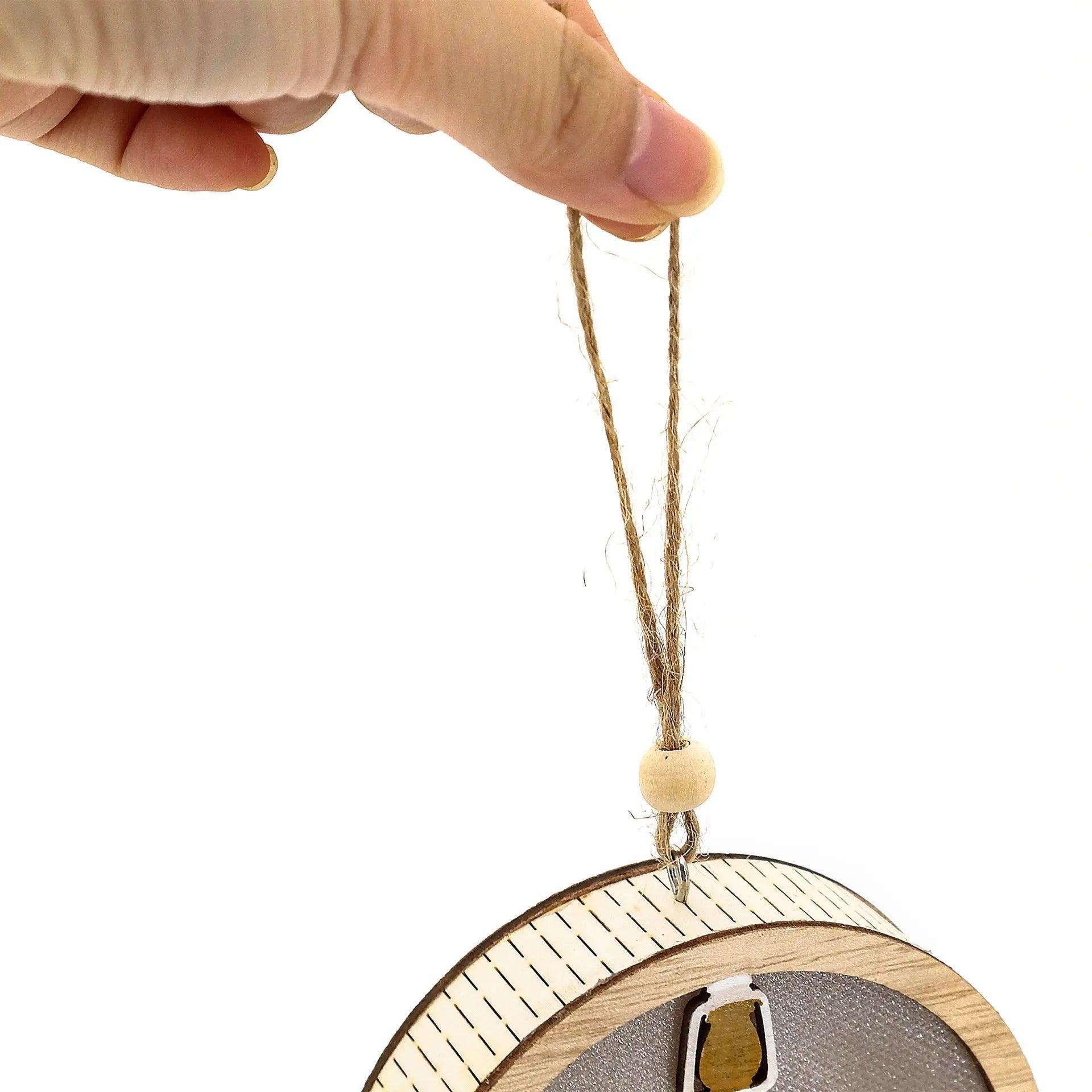 MR036 Eid Mubarak Wooden LED Luminous Pendant - Mariam's Collection