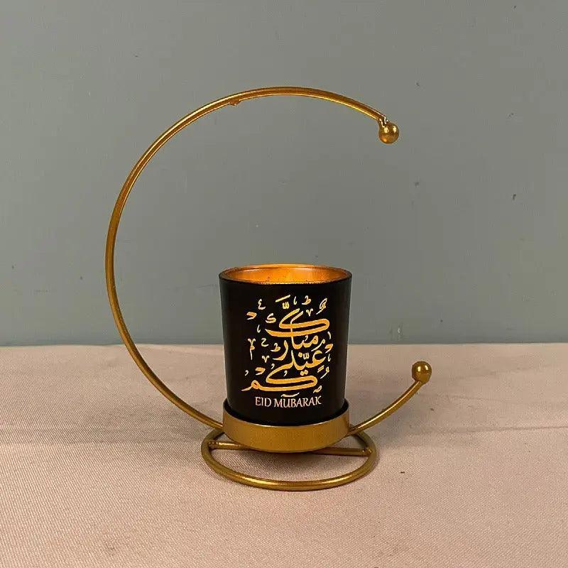 MR041 iron candlestick moon star lamp, ramadan decoration - Mariam's Collection