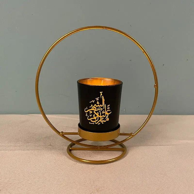 MR041 iron candlestick moon star lamp, ramadan decoration - Mariam's Collection