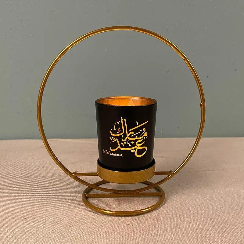 MR041 iron candlestick moon star lamp, ramadan decoration - Mariam's Collection