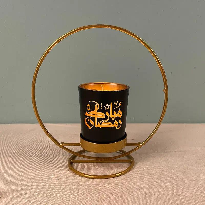 MR041 iron candlestick moon star lamp, ramadan decoration - Mariam's Collection