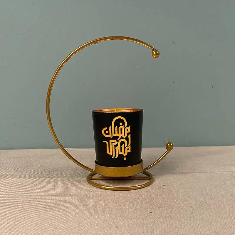 MR041 iron candlestick moon star lamp, ramadan decoration - Mariam's Collection