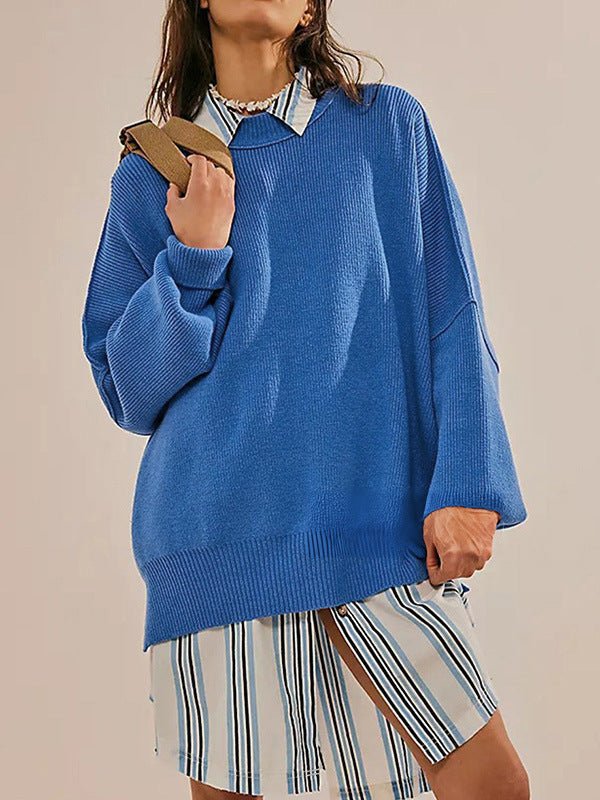 MS060 Bat Sleeve Pullover Sweater - Mariam's Collection