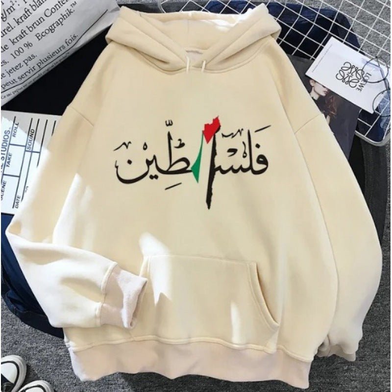 Thick hooded pullover print casual hoodies sale