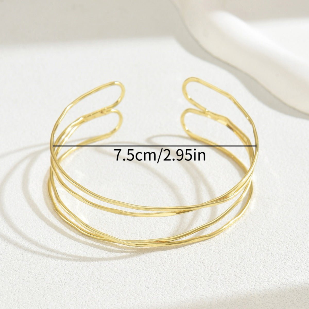 Multi - Layer Geometric Arm Cuff Bracelet (MAC410) - Mariam's Collection