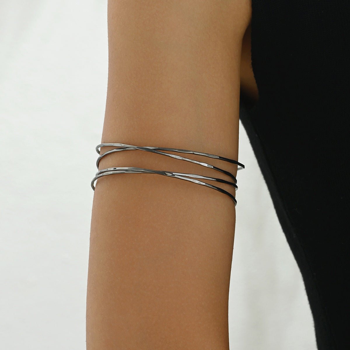 Multi - Layer Geometric Arm Cuff Bracelet (MAC410) - Mariam's Collection