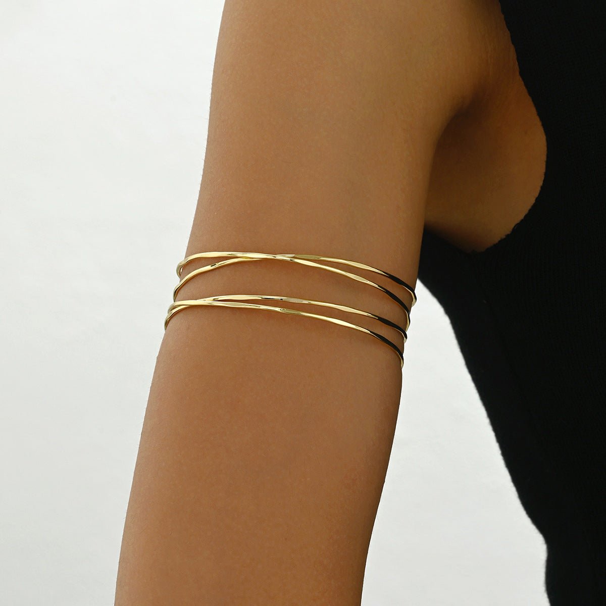 Multi - Layer Geometric Arm Cuff Bracelet (MAC410) - Mariam's Collection